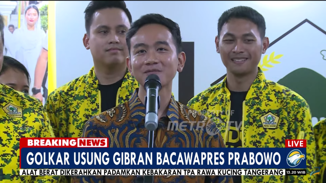 Hadiri Rapimnas Golkar, Gibran "Lempar Senyum" ke Media