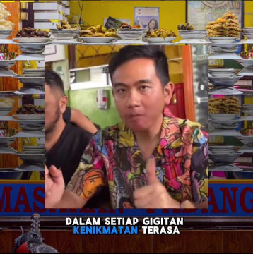 Tingkah Jenaka Gibran Rakabuming Unggah Video Viral Nasi Padang: Menyala Wapresku