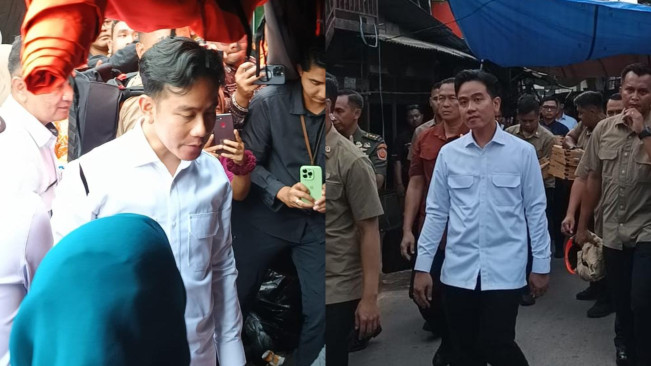 Irit Bicara, Gibran Tinjau Posko Korban Kebakaran di Kemayoran Sambil Bagi-bagi Susu