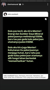 Kritik Sherina Munaf. (Instagram)