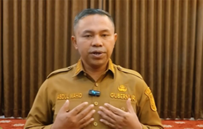 Gubernur Riau Abdul Wahab/Foto: tangkap layar