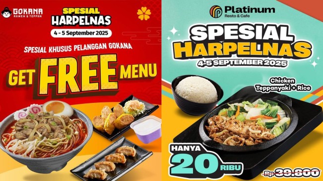 Hari Pelanggan Nasional 4–5 September 2025, Platinum Resto & Gokana Punya Promo Spesial