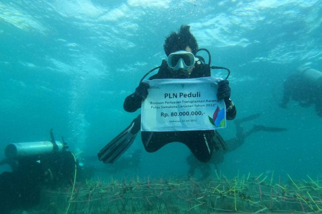 PLN Salurkan Rp80 Juta Untuk Pelestarian Lingkungan Laut di Makassar