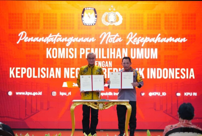 MoU dengan KPU, Kapolri: Polisi Akan Lakukan Pengamanan Tahapan PemiluÂÂ
