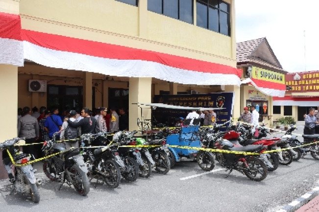 Polisi Bongkar Sindikat Curanmor di Tanjung Balai Sumut, 9 Tersangka Ditangkap