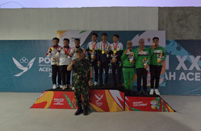 Sat Brimob Polda Sumut Raih Juara 3 Cabor Air Pistol di PON XXI