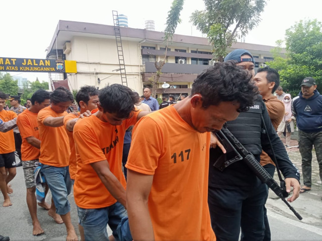 Polrestabes Medan Tangkap 8 Bandit Jalanan, 2 Pelaku Ditembak