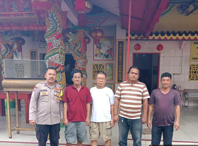 Jelang Hari Raya Imlek, Polisi Tingkatkan Patroli ke Vihara di Medan Belawan