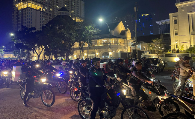 Brimob Polda Sumut Gelar Patroli Skala Besar di Medan, Jaga Kondusifitas Saat Ramadan