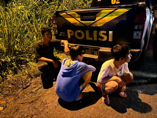 Sejumlah remaja yang diduga hendak tawuran diamankan polisi. [Dok Polrestabes Medan]