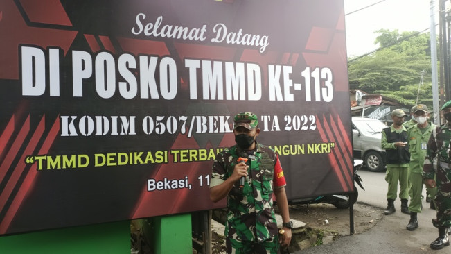 Hari Ini Program TMMD di Teluk Pucung Bekasi Perbaiki Drainase
