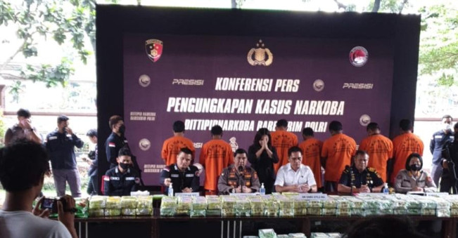 Bareskrim Ungkap Empat Kasus Peredaran Narkoba, 270 Kg Sabu Disita