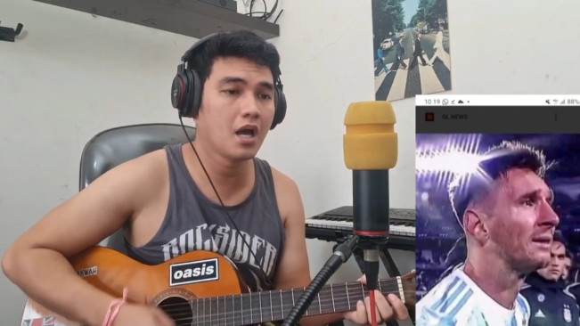 Viral! Aldi Taher Ciptakan Lagu Buat Messi