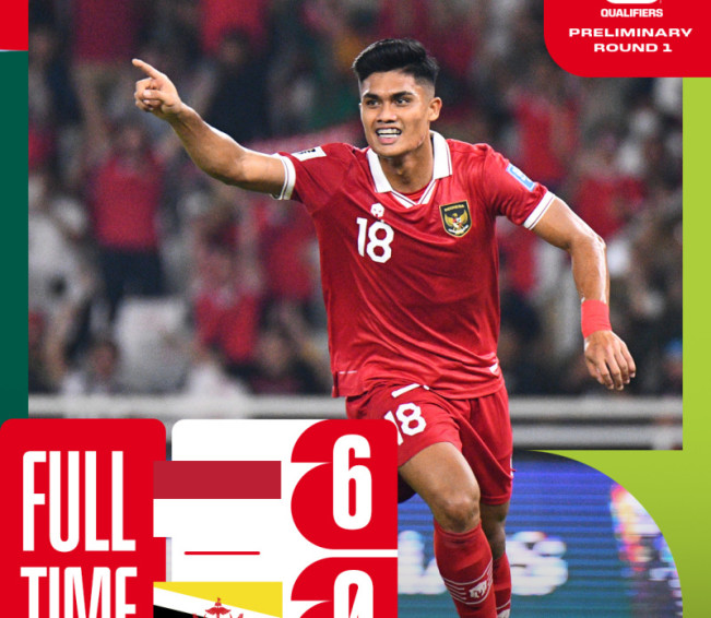 Dimas Drajad Hattrick, Indonesia Hajar Brunei