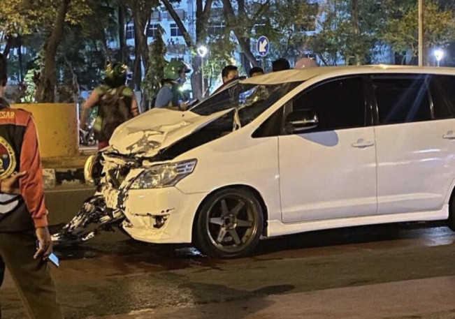 Pengemudi Mobil Tabrak Pemotor di Kemayoran Negatif Alkohol