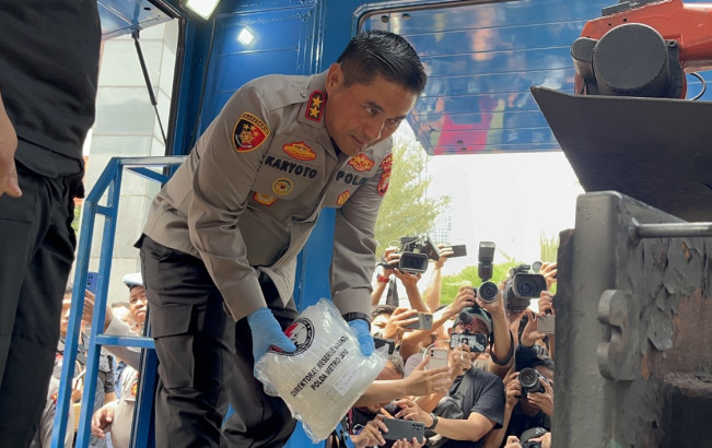 Polda Metro Musnahkan Narkoba Hasil Ungkap Kasus Juli-September 2023