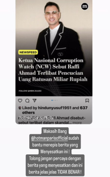 Hotman Paris Pasang Badan Usai Raffi Ahmad Dituding Kena Pencucian Uang