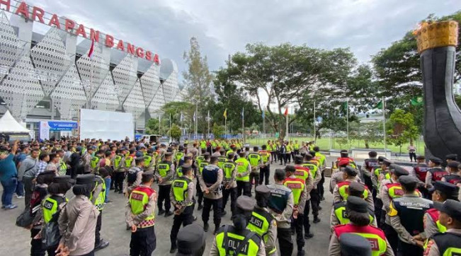 Ribuan Personel Gabungan Polisi-TNI Terjun Amankan Laga Indonesia Vs Jepang Dalam Kualifikasi Pildun 2026