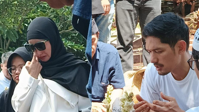 Ririn Ekawati Menangis, Ibnu Jamil Turun ke Liang Lahat saat Prosesi Pemakaman Ibunda