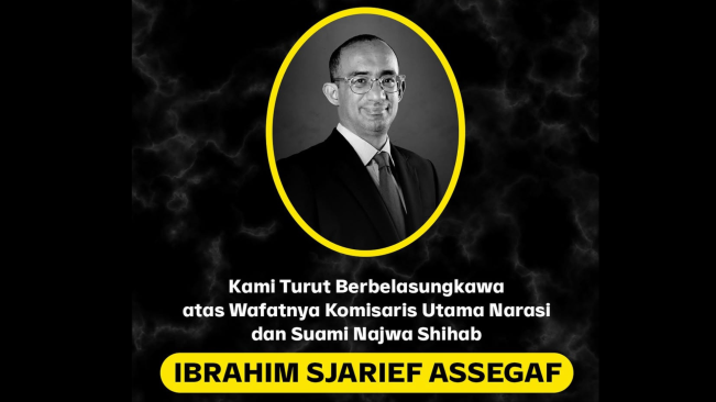 Narasi mengonfirmasi kabar meninggalnya Ibrahim Sjarief. (Instagram)