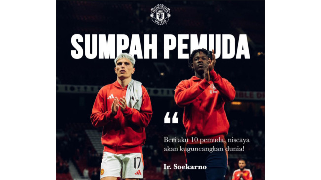 Peringati Hari Sumpah Pemuda, Manchester United Pajang Kutipan Soekarno di Instagram
