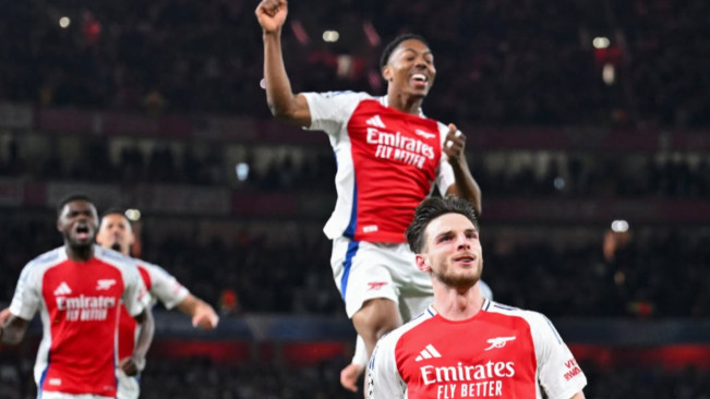 Arsenal Permalukan Real Madrid 3-0 di Perempat Final Liga Champions 2024/2025, Declan Rice Bikin Brace