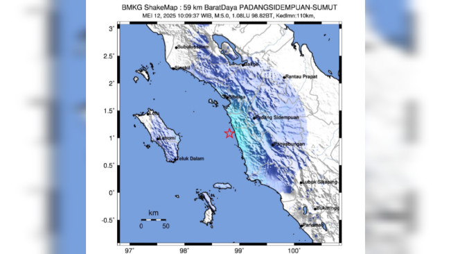 Gempa Magnitudo 5,3 Guncang Mandailing Natal Sumut, Begini Analisis BMKG
