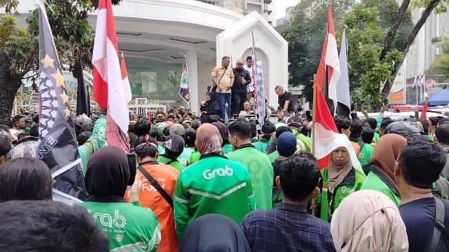 Demo Ojol Juga Terjadi di Sumut, Driver: Kami Seperti Sapi Perah