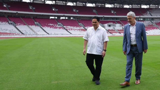 Jelang Duel Timnas Indonesia vs China, Erick Thohir dan FIFA Tinjau Stadion GBK