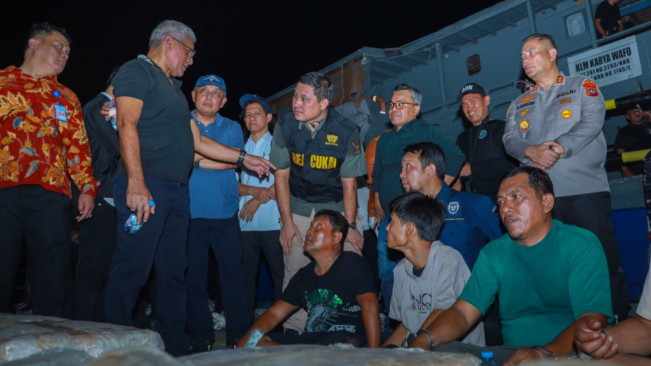 Tim gabungan menangkap enam ABK, termasuk Warga Thailand. [X/@INFOBNN]