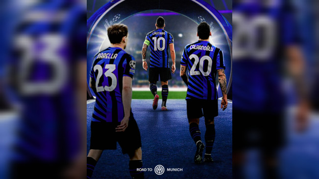 Pemain Inter Milan menuju Munich. [Instagram/@inter]