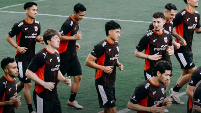 Para pemain Timnas Indonesia jelang lawan China. [Instagram/@indofootballsports]