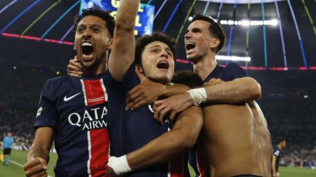 Para pemain PSG selebrasi usai cetak gol. [Instagram/@psg]