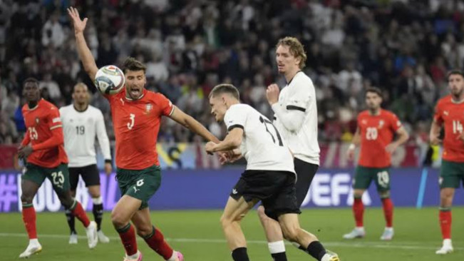 Gol sundulan Florian Wirtz ke gawang Portugal. [Dok. Istimewa]