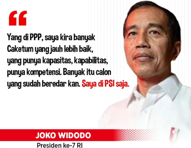 Pernyataan Jokowi. [Instagram/@psi_id]
