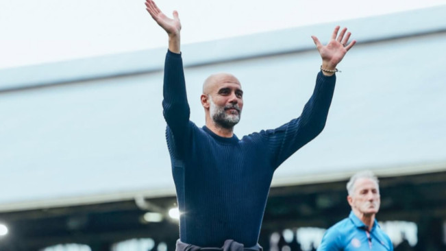 Pelatih Manchester City, Pep Guardiola. [Instagram/@mancity]