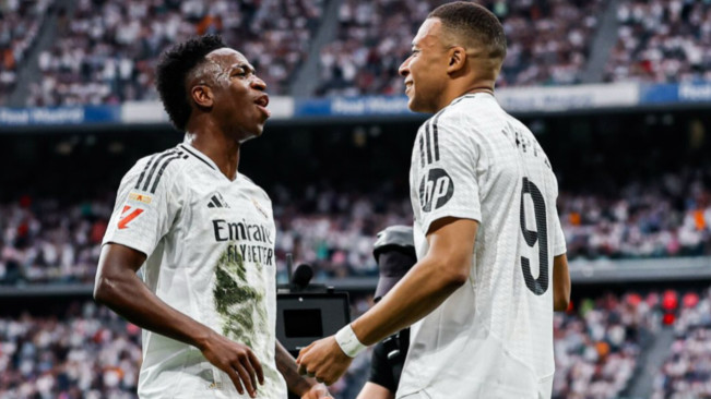 Vinicius dan Mbappe. [Instagram/@realmadrid]