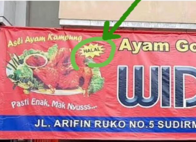Simbol halal padahal nonhalal. [X/@tanyarlfes]
