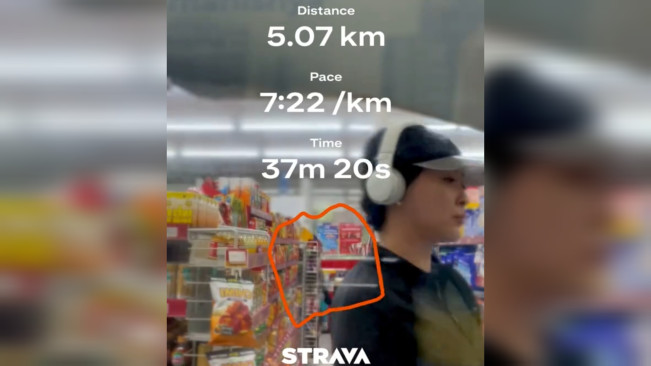 Trend Strava yang viral di TikTok. [Tangkapan layar TikTok]