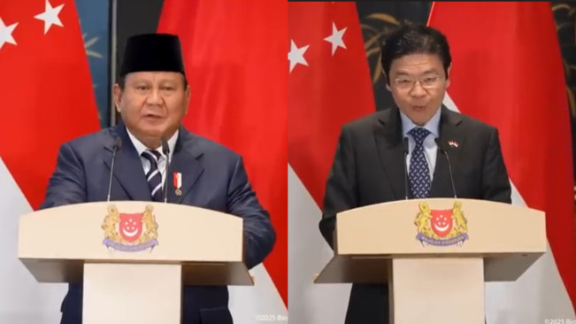 Presiden Prabowo Subianto dan PM Singapura Lawrence Wong Dorong Gencatan Senjata Global