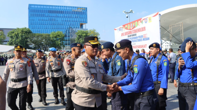 Polrestabes Meda luncurkan Call Center 110 Polri. [Dok. Polrestabes Medan]