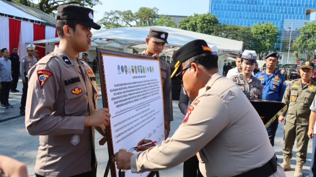 Polrestabes Meda luncurkan Call Center 110 Polri. [Dok. Polrestabes Medan]