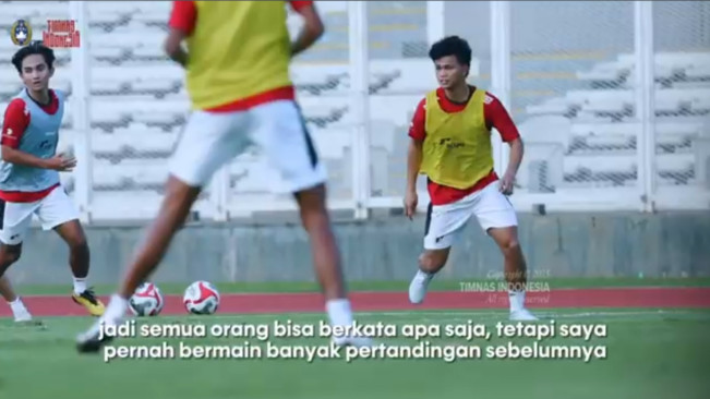 Para pemain Timnas Indonesia U-23 latihan. [YouTube Timnas Indonesia]