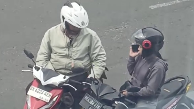 Viral aksi oknum polantas yang pungli pengendara wanita. [Tangkapan layar Instagram]