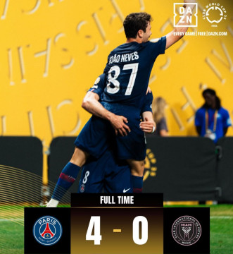 Hasil akhir PSG vs Inter Miami. [Instagram]