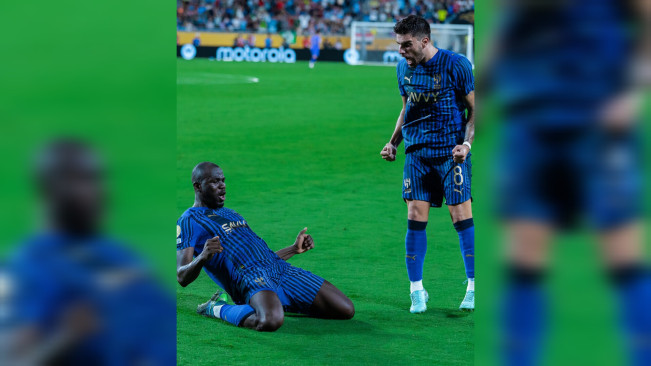 Para pemain Al Hilal selebrasi usai cetak gol. [Instagram]