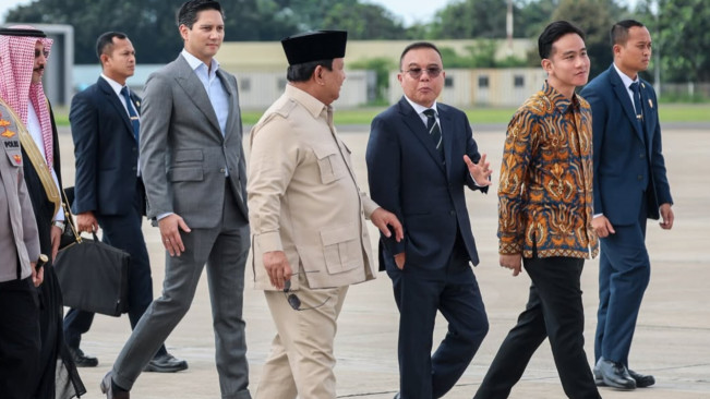 Prabowo dilepas pejabat tinggi negara. [Instagram]