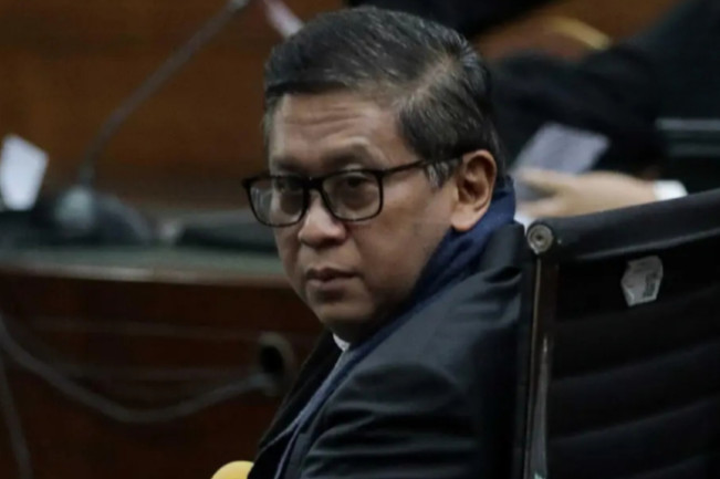Hasto Kristiyanto saat menjalani sidang. [X]