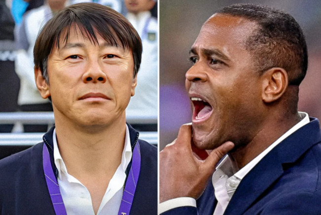 Kolase foto Shin Tae-yong dan Patrick Kluivert. [Instagram]