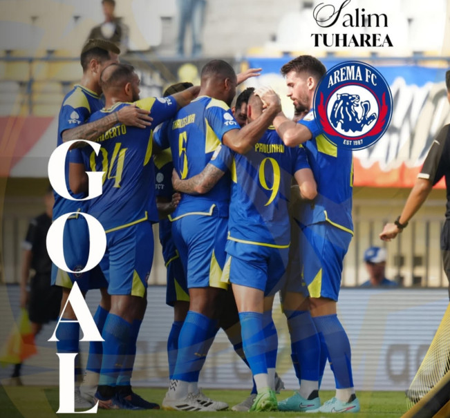 Gol pertama Arema FC. [Instagram]